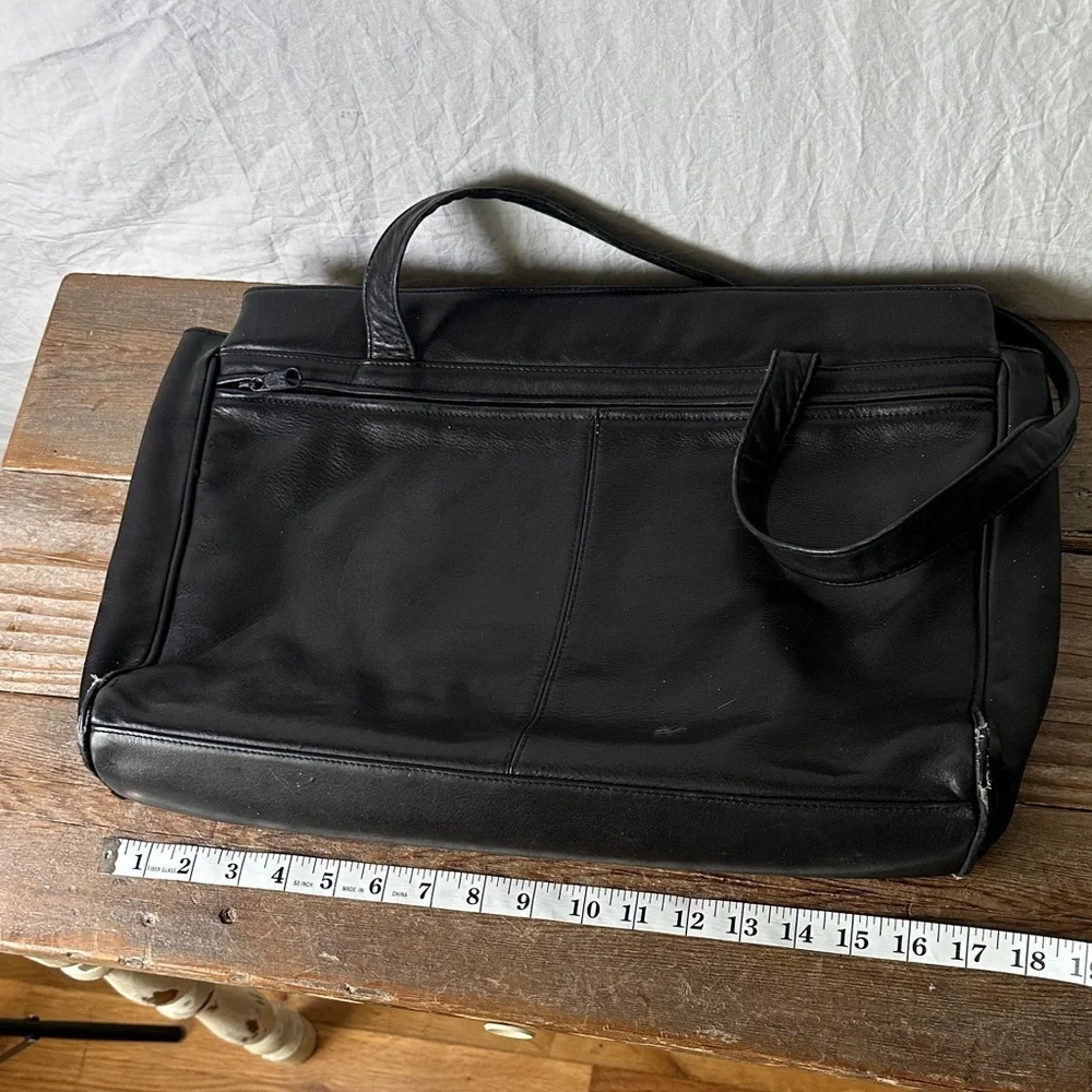 Tignanello Classic Black Leather Shoulder Bag